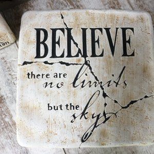 "Believe There Are No Limits" Wall Plaque (1)